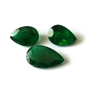 Emerald Pear Cut 3 Piece Set Natural Stone Making Earings,Rings,Pendant 2.30 CTS - Picture 1 of 8