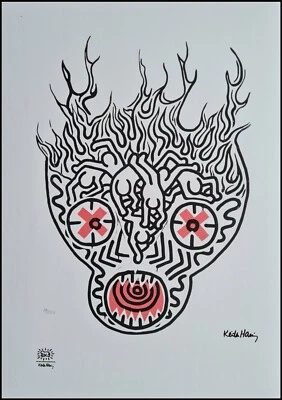 KEITH HARING * Untitled * 70 x 50 cm * signed lithograph * limited # xx/150 - Bild 1 von 4