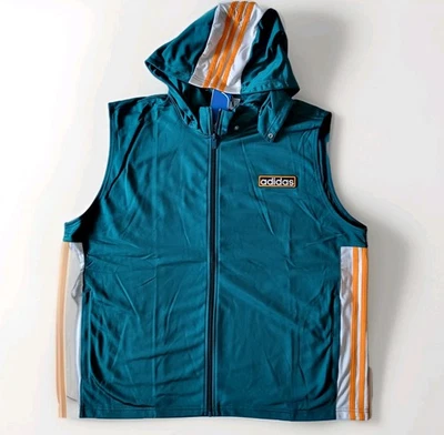 Chaqueta de Pista Adidas Adibreak Cremallera Completa Talla XL Verde Azulado Colorblock IW5812 Foto 1 de 4