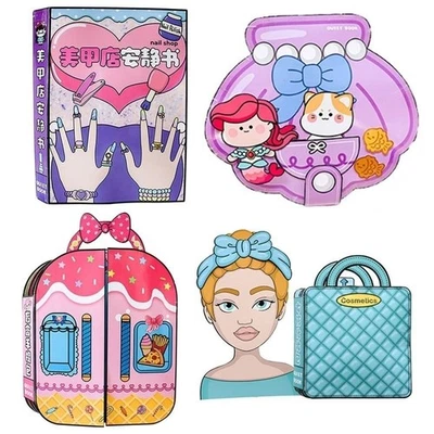 Paper Creative Sticker Games Handmade Interactive Quiet Book  Toddlers Learning - Bild 1 von 4