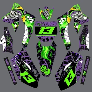 Kit gráfico para Kawasaki KXF450 KX450f KX 450f 2006-2008 calcomanías pegatinas Joker - Imagen 1 de 1