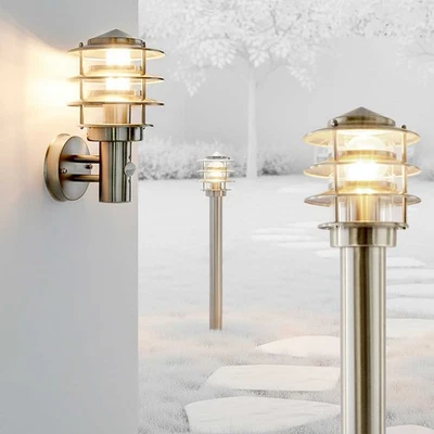 Außenleuchte Standleuchte Wandleuchten Edelstahl Gartenlampe Wegeleuchte 249 - Bild 1 von 4