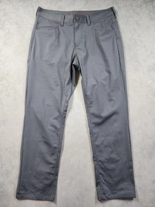 Rhone Commuter Pants Mens 32 Gray Flat Front Straight Leg Chino Golf Performance - Picture 1 of 14