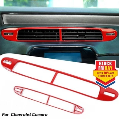 Center Air Vent Outlet Cover Trim For 2010-2015 Chevrolet Camaro Red Accessories - Image 1 of 4