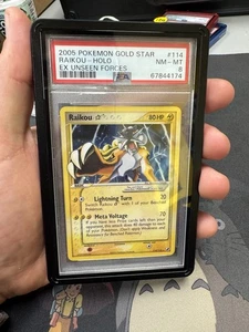 2005 Pokemon Gold Star Ex Unseen Forces #114 Raikou Holo 💎PSA 8 Mint💎 - Picture 1 of 4