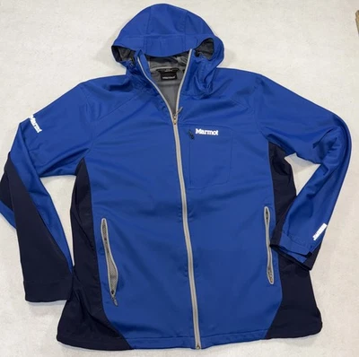 Marmot Gore Windstopper® Blue Full Zip Windproof Jacket Mens XXL Hooded - Image 1 of 4