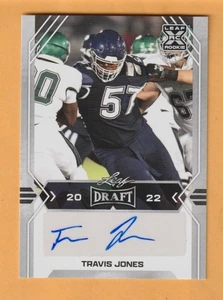 Travis Jones Connecticut Huskies AUTO 2022 Leaf Draft and Prospects UConn - Picture 1 of 2