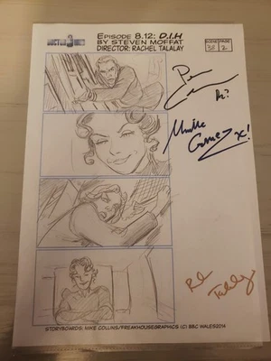 Doctor Who Original Storyboard Signed Peter Capaldi Michele Gomez not a Prop - Image 1 of 2