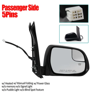 Ручное складное зеркало с электроприводом подогревом для Toyota Sienna 15-20 - Изображение 1 из 4