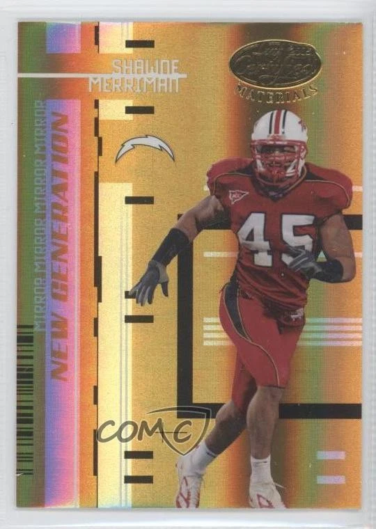 2005 Leaf Certified Materials Mirror Gold /25 Shawne Merriman #154 Rookie RC - Image 1 of 2