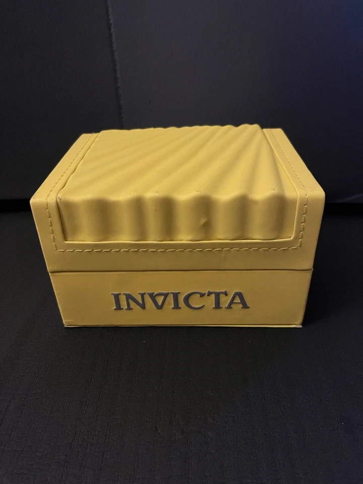 Invicta Yellow Watch Box 6.5" Box Only - Image 1 of 4