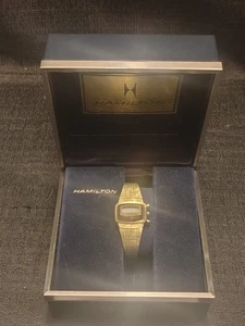 Reloj digital vintage años 70 HAMILTON cristal líquido cuarzo LED 10K GF  - Imagen 1 de 13