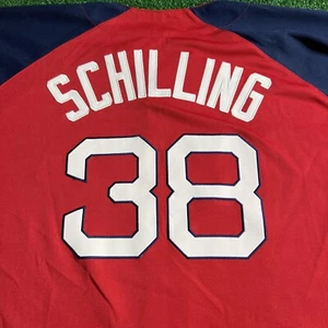 Vintage Curt Schilling Boston Red Sox Majestic Stitched Jersey Red Size XL - Picture 1 of 11
