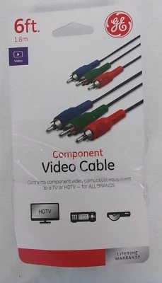 GE Component Video Cable 6ft USED  - Image 1 of 2