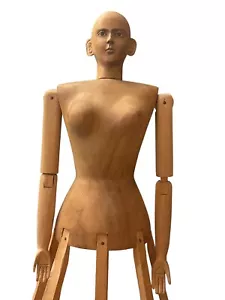 Maniquí Madonna Estatua Madera Vintage 31’ Pulgadas Alto 31 X 15 X 11 - Imagen 1 de 9