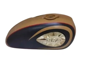SUITABLE FOR BSA A65 2 Gallon Golden & Black Fuel Tank 1968-69 Us - Picture 1 of 6