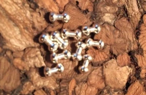 BRASS DUMBBELL EYES Fly Tying - Nickel in 3mm 10 Pack Trout Bass Bone Fish NEW! - Picture 1 of 4