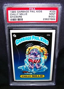 GARBAGE PAIL KIDS, 1985 1st Series #32b Chilly MILLIE, Matte, OS1, PSA 9oc, MINT - Picture 1 of 2