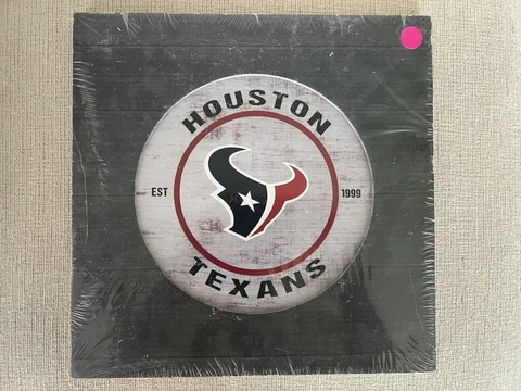 Houston Texans NFL 12"x12" Logo Wall Plaque Design Man Cave Game Room NEW Cover