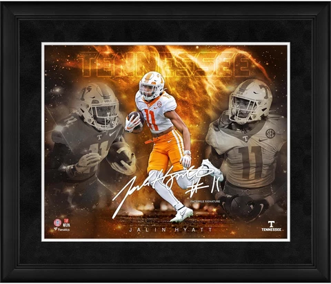Jalin Hyatt Tennessee Volunteers Framed 16" x 20" Stars of the Game Collage Cover