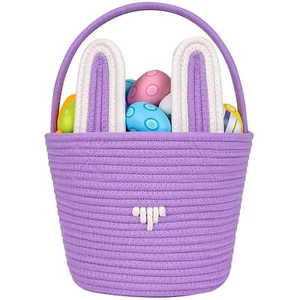 Easter Basket Easter Bunny Basket with Handle Easter Baskets for Kids Baby Gi... - Picture 1 of 5