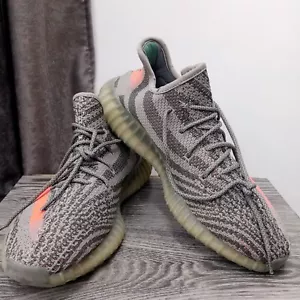 Taglia 11,5 - Adidas Yeezy Boost 350 V2 Beluga grigio verde arancione scamosciato (BB1826) - Foto 1 di 13