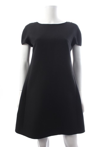 Valentino Mini Abito in Misto Lana e Seta con Dettaglio Fiocco Nero