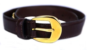 Salvatore Ferragamo Vara braun Leder Taillengürtel Logo mit Schnalle 70 Damen Italy - Bild 1 von 19