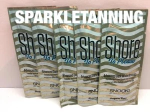 Supre Tan SNOOKI SHORE TO PLEASE Indoor Tanning Sample Lotion 5 Packets LOT - Picture 1 of 1