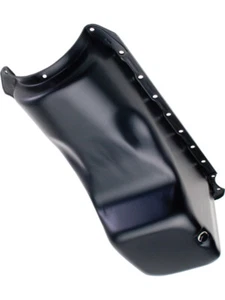 Trans-Dapt Engine Oil Pan Rear Sump 4 qt Stock Depth Steel Black Powder (8632) - Picture 1 of 12