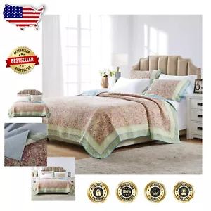 Juego de Edredón Tropical Pastel Palisades - 3 Piezas King, Reversible, Ligero - Imagen 1 de 9