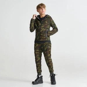 Nike Tech Fleece Size XS (Boys') Camo Full-Zip Tracksuit FN9120 010/FN9118 010 - Picture 1 of 7