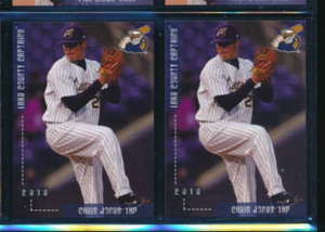 Lot (2) 2010 Grandstand #27 Chris Jones Lake County Captains (FS32) SWSW6