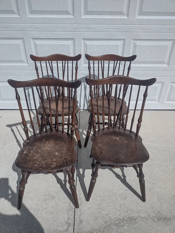 Antique Hale Furniture Of Vermont Chair Set Of 4 Duxbury Windsor Brace Back Cover