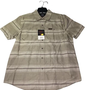 Wrangler Men's All Teran Gear Breeze Shirt ATG Size Large Beige/Brown New W Tags - Picture 1 of 2