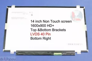 14 Zoll 1600*900 HD+ LVDS 40 Pin LCD Bildschirm Slim für HP Folio 9480m 9480 - Bild 1 von 5