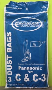 Bolsas antipolvo EnviroCare Technologies Panasonic tipo C y C-3 (3) en paquete de 3 - Imagen 1 de 1