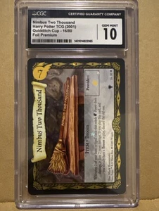 Nimbus Two Thousand Quidditch Cup Set 16/80 Harry Potter CGC Holo Foil GM 10 - Picture 1 of 2
