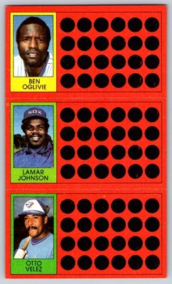 Ben Oglivie / Lamar Johnson / Otto Velez 1981 Topps Scratch-Offs 7 / 26 / 44 - Image 1 of 2