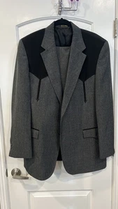Circle S Western Vintage Suit 44L Jacket & 36×31 Pants - Picture 1 of 9