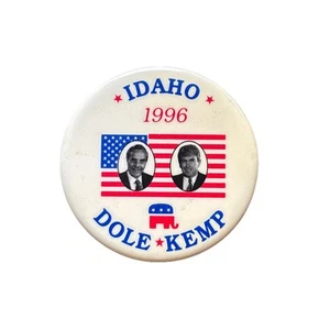 Bob Dole for President Idaho 50 State Pin 1996 1,5" botón Jack Kemp Pinback - Imagen 1 de 2