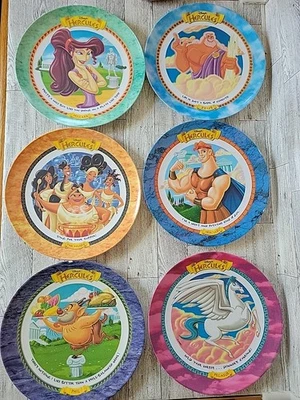 VTG McDonalds Disney Hercules Set 6 Collectors Plates Complete Labels Lot 1997 - Image 1 of 4