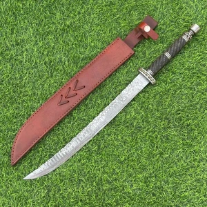 Premium Handmade Damascus Steel viking Sword – Outdoor samurai sword Sheath -35 - Picture 1 of 6
