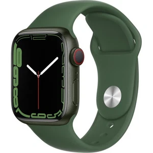 Apple Watch S7 45mm GPS + komórkowa zielona obudowa opaska koniczyna MKJ93LL/A bardzo dobry - Zdjęcie 1 z 5
