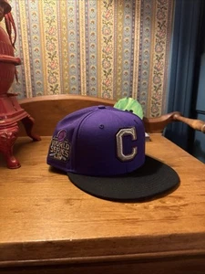 Cleveland Indians Purple/Gold 2016 World Series Patch New Era 59Fifty 7 1/4 NWOT - Picture 1 of 3