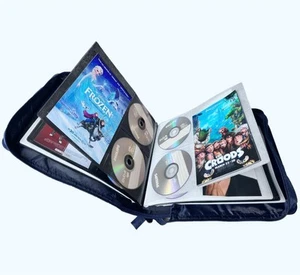 DVD CD Storage Case with Extra Wide Title Cover Pages for Blu Ray Movie Music... - Picture 1 of 9