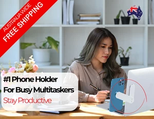 Laptop Phone Holder – Side Mount Clip Dual Screen Stand for iPhones& Samsung - Photo 1 sur 10