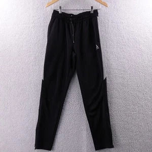 Reebok Mens Black Athletic Track Pants Joggers Zip Ankle Pockets Size S Y2K - Picture 1 of 7