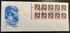 #2871A  ArtCraft  CHRISTMAS 29 cents  Unfolded Booklet Pane of 10  FDC Perfect! - Picture 1 of 1