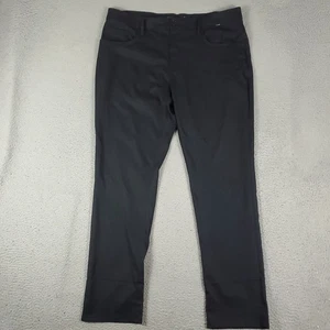 Pantalone Travis Mathew uomo 38x32 nero 5 tasche golf piatto davanti chino - Foto 1 di 10